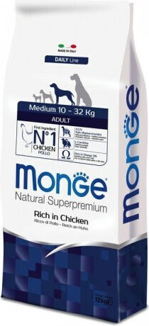 Monge Daily Line Medium 3kg Dry Food for Adult Medium Breed Dogs with Chicken