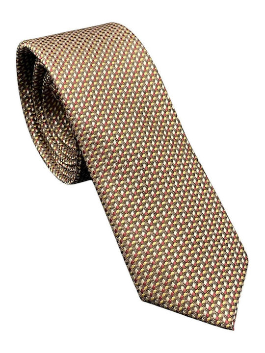 Life Style Butiken Set of Men's Printed Ties in Orange Color