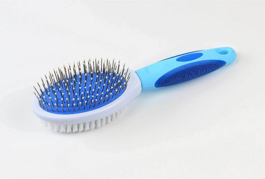 Brush for Misc Hair Lengths Double Sided for Coat Grooming Blue