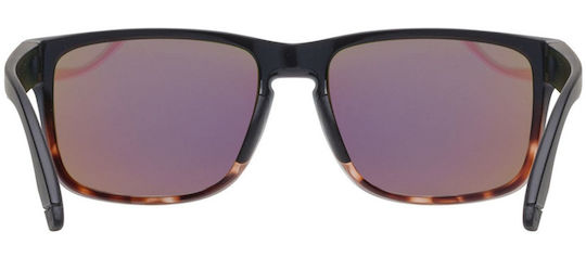 Uvex Cycling Glasses with Black Frame and Mirror Lenses