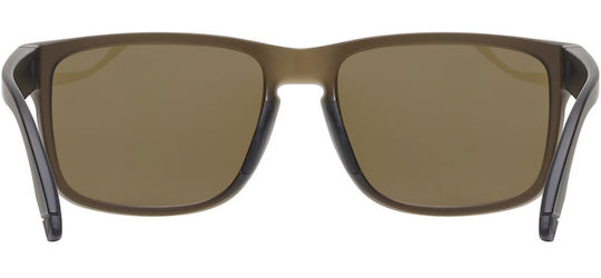Uvex Cycling Glasses With Brown Frame And Dark Mirror Lenses