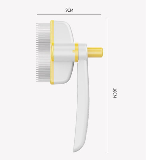 Self-Cleaning Pet Comb Pink 18x9cm 18x9cm
