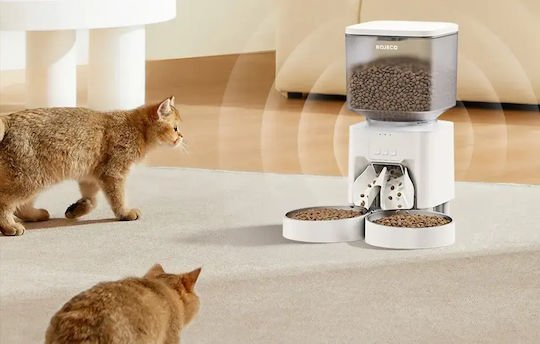 Rojeco Automatic Stainless Steel Bowl Food for Dog & Cat with Base 3x 4.5lt in Honey Color