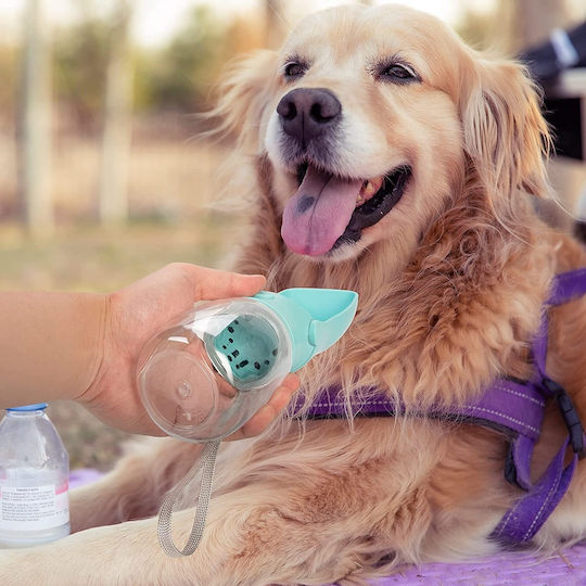 Kunststoff Flasche Futter & Wasser für Hund & Katze 550ml in Blau Farbe