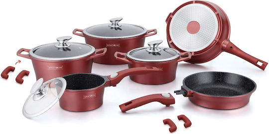 Royalty Line Cookware Set with Stone Coating 6pcs
