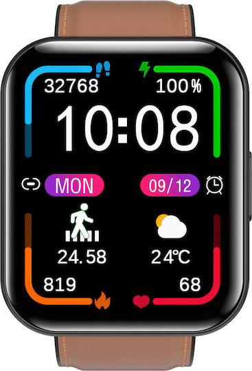 Bemi Exo Smartwatch με Παλμογράφο (Καφέ)