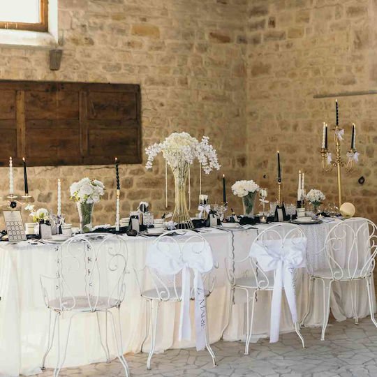 Beauty Home Χάρτινο Διακοσμητικό Στοιχείο για Μπομπονιέρες Λευκό 1τμχ