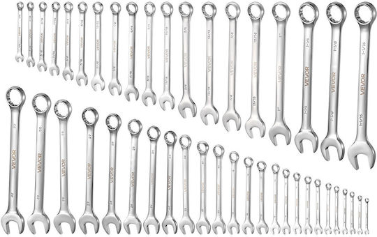 Vevor Set of 44 Combination Wrenches Sae & Metric 12-Point 15° End Hanging Case Zxbstzlmgds4f7eel001v0