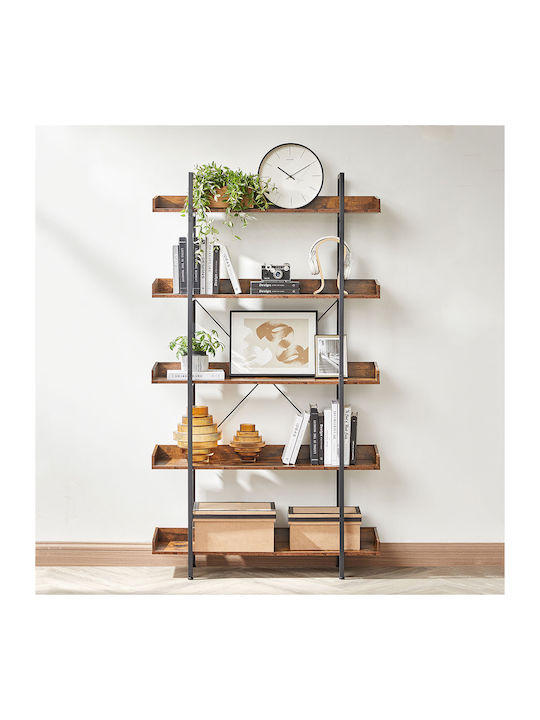 Boden Braunes Bücherregal 100x28x178cm