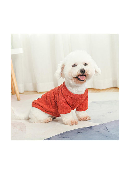 Animal Плетен пуловер на куче в Червен цвят 40см.