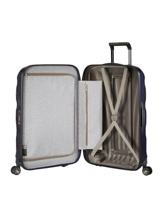 Samsonite C-lite Large Hard Suitcase Navy Blue Dark with 4 Wheels Height 75cm