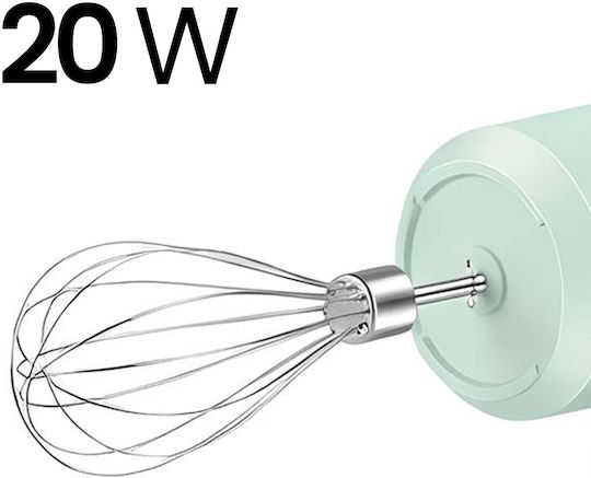 Avizar Wiederaufladbarer Kabelloser Mixer Usb 20w Doppelrührbesen 1200mah Mintgrün