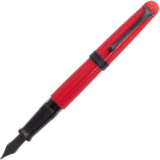 Aurora Red Fountain Pen With Blue Ink