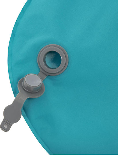 Inflatable Polyester Travel Pillow Turquoise