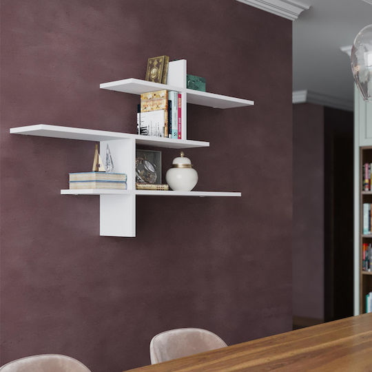 Shelf Leo White 123x22x80cm