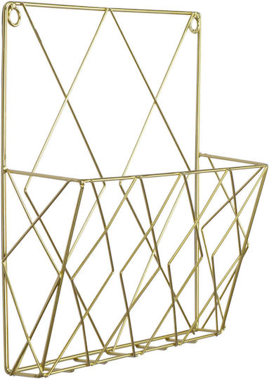 Gold Wall Shelf 25x7x26cm