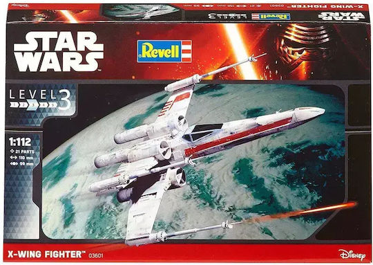 Revell Star Wars - Model Set: X-Wing Fighter Figurină de Modelism Avion 21 Piese la Scară 1:112 cu Lipici și Culori 03601