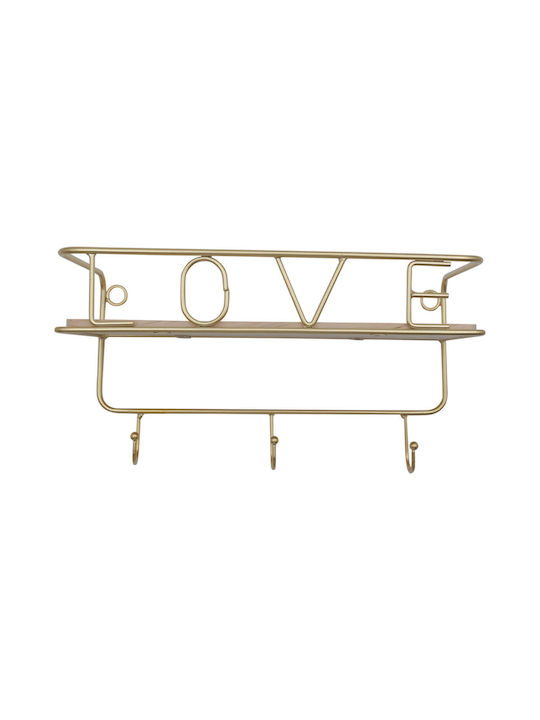 Shelf Wall Gold 25x11x14cm