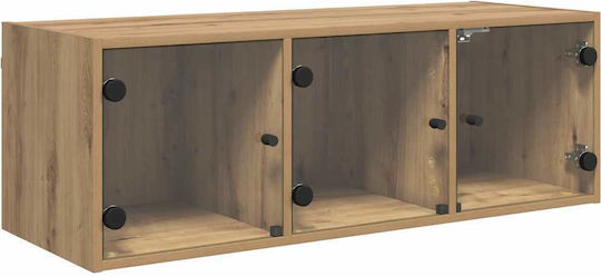 Wall Living Room Cabinet Made of Particle Board Artisan Oak 102x37x35cm