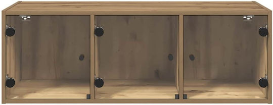 Wall Living Room Cabinet Made of Particle Board Artisan Oak 102x37x35cm