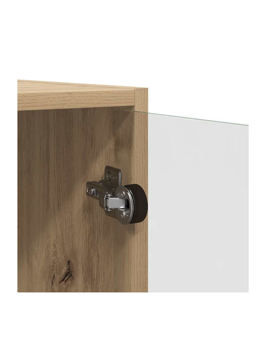Wand Wohnzimmer Schrank aus Spanplatte Artisan Eiche 102x37x35cm