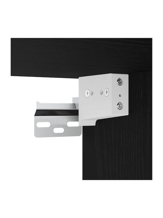 Wall Living Room Cabinet Made of Particle Board Black Oak 68x37x35cm