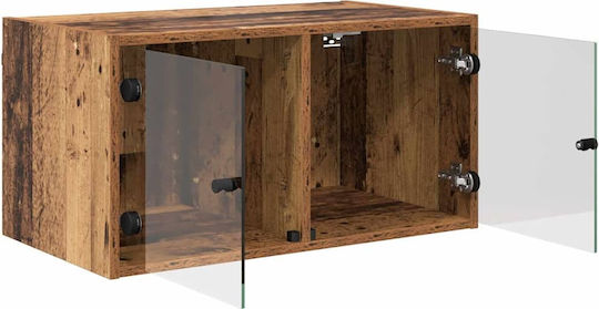 Hängeschrank für Wohnzimmer aus Spanplatte Altholz 68x37x35cm