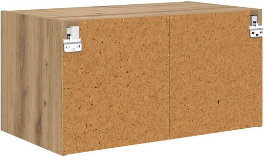 Hängeschrank fürs Wohnzimmer aus Spanplatte Artisan-Eiche 68x37x35 cm