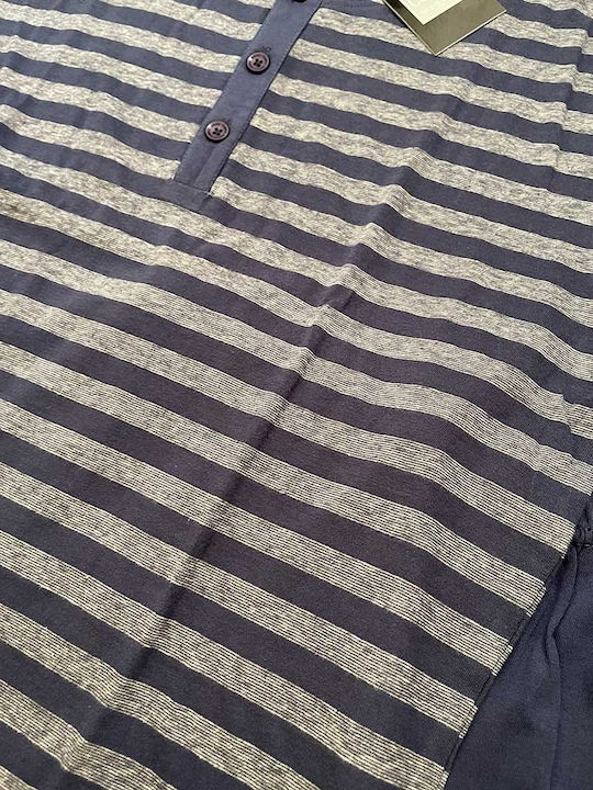 Enrico Coveri Sommer Herrenpyjama Blau-jeans