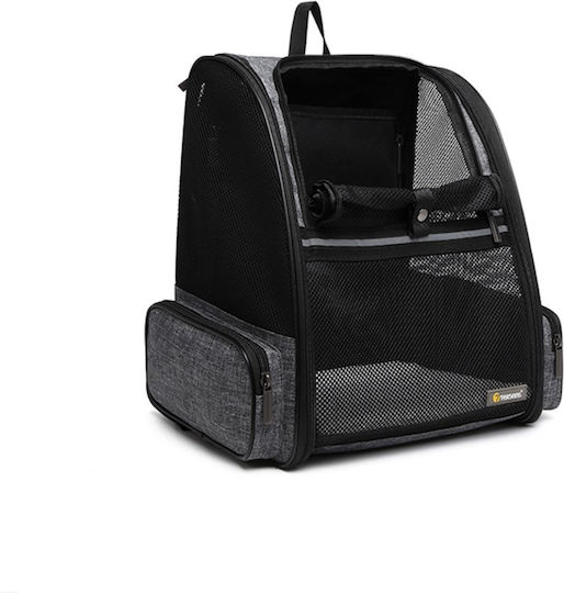 Animal Dog Carrying Black Backpack for 6kg Pets L40xW28xH28cm
