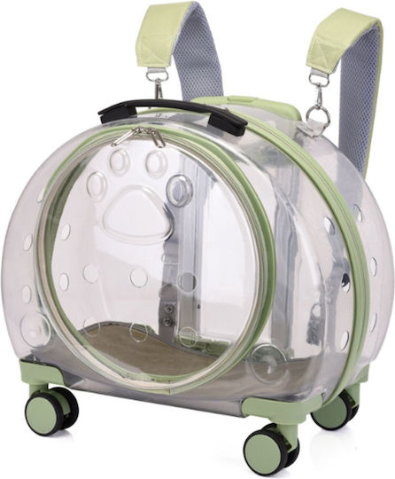 Animal Trolley Dimensions for Dog Cat Carrying Up to 7kg Transparent L43xW40xH26cm