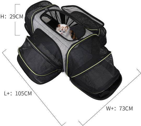 Animal Dog Carrying Gray Handbag for 10kg Pets