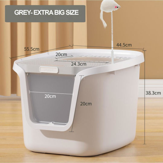 Animal Cat Toilet Closed White L44.5 x W37.5 x H33cm