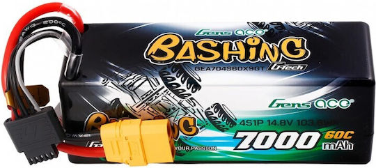 Gens Ace Bashing Μπαταρία Li-Po 14.8V 7000mAh 60C 4S XT60 για Τηλεκατευθυνόμενο