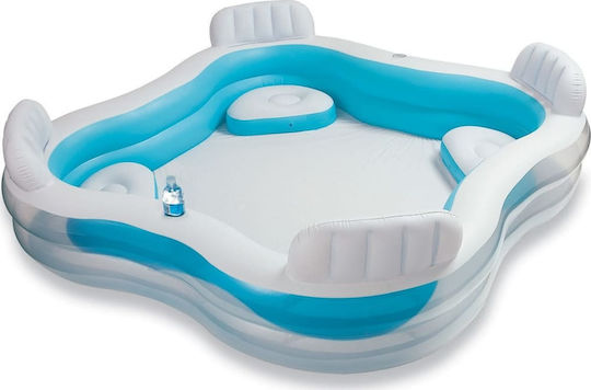 Intex Swim Center Square Swimming Pool PVC 882lt Inflatable 229x229x66cm Blue