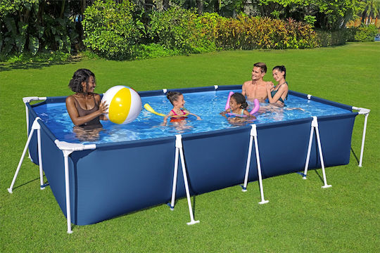 Bestway Steel Pro Swimming Pool PVC with Metallic Frame 400x211x81cm Blue