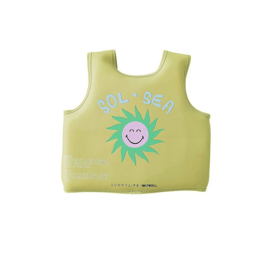 Sunnylife Παιδικό Γιλέκο Κολύμβησης Κίτρινο Smiley World Sol Sea