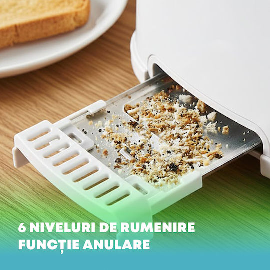 Daewoo Toaster 2 Schlitze 650W Weiße