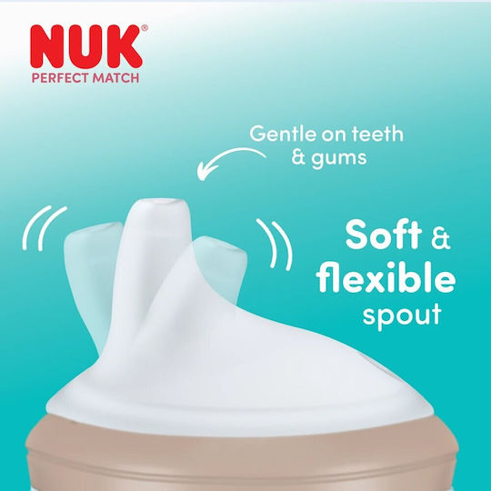 Nuk Educational Sippy Cup Plastic with Handles Beige 150ml