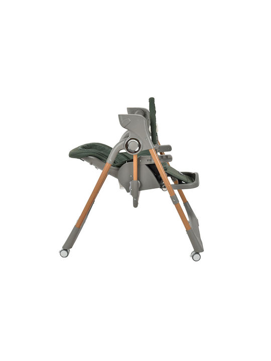 Bebe Stars Serenna Foldable Highchair 2 in 1 with Adjustable Height Green