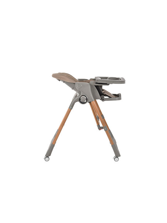 Bebe Stars Serenna Foldable Highchair 2 in 1 with Adjustable Height Mocha