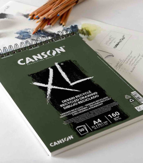 Bloc de schiță reciclat Canson XL A5 160gsm 25 coli