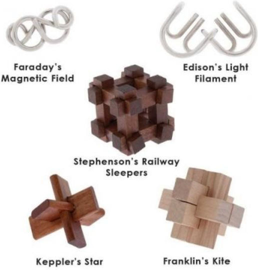 Professor Puzzle Great Minds Puzzle made of Wood 5pcs