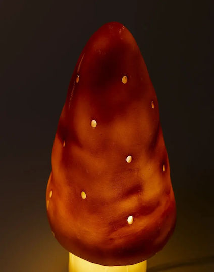 Egmont Led Kids Decorative Lamp Mushroom Small Red 15x15x28εκ.