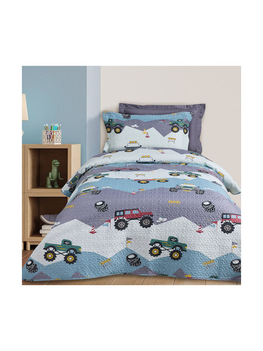 Das Home Παιδικό Κουβερλί Μονό Green, Grey 160x240εκ.