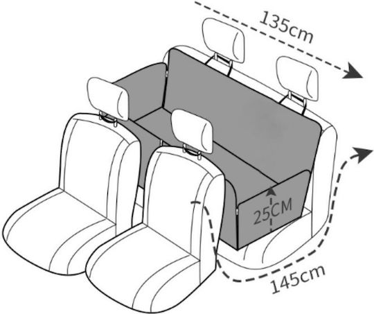 Deluxe Protective Waterproof Seat Cover Car for Dog Black
