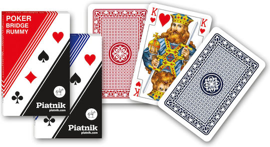 Piatnik Τράπουλα 1τμχ Πλαστική για Poker Κόκκινη