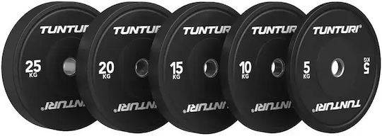 Tunturi 25kg Rubber Plate 1 Piece 45mm