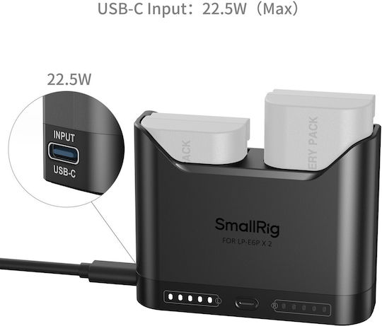 SmallRig Double Battery Charger Compatible with Canon