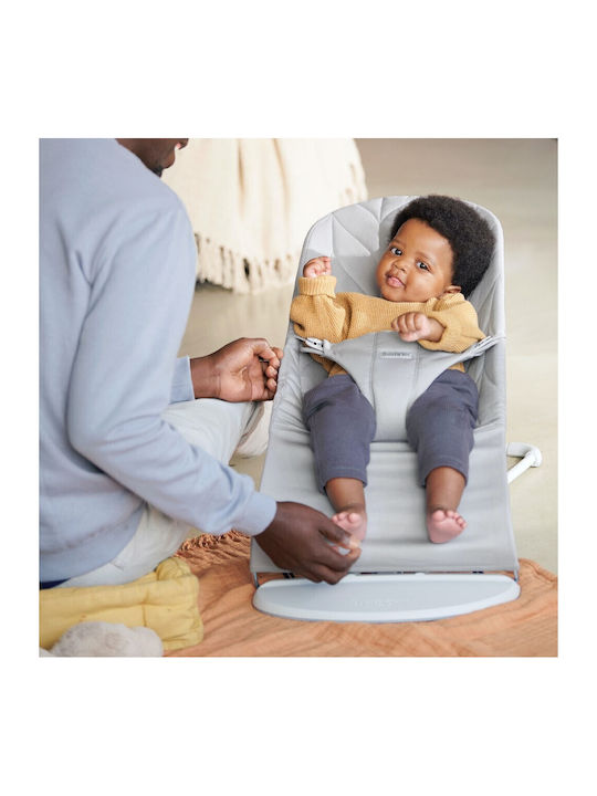 BabyBjorn Manual Baby Relax Bliss Petals Light Grey for Child up to 13kg